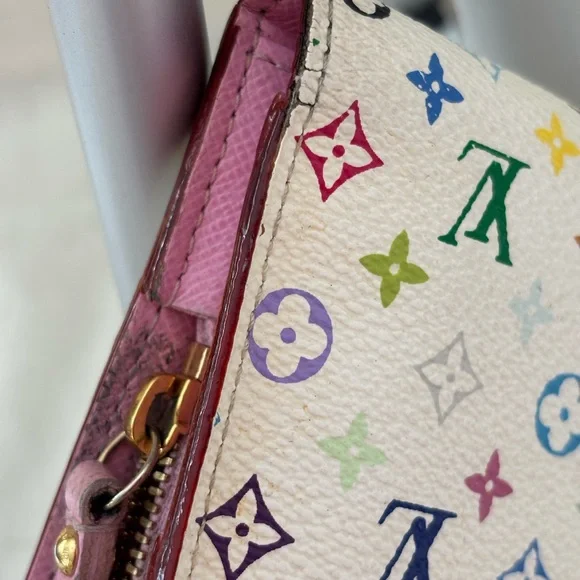 Louis Vuitton White Multicolor Monogram Wallet - Picture 5 of 7